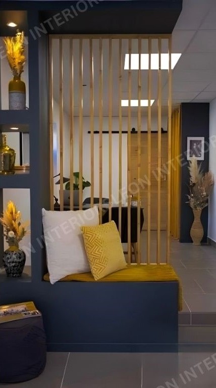 Modern architectural corridor designed with balanced structure and interior planning