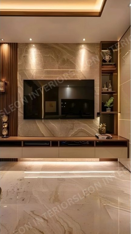 Close-up of premium marble detailing used in a budget-conscious interior design